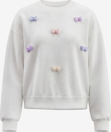 MYMO Sweatshirt 'Pop' in White: front