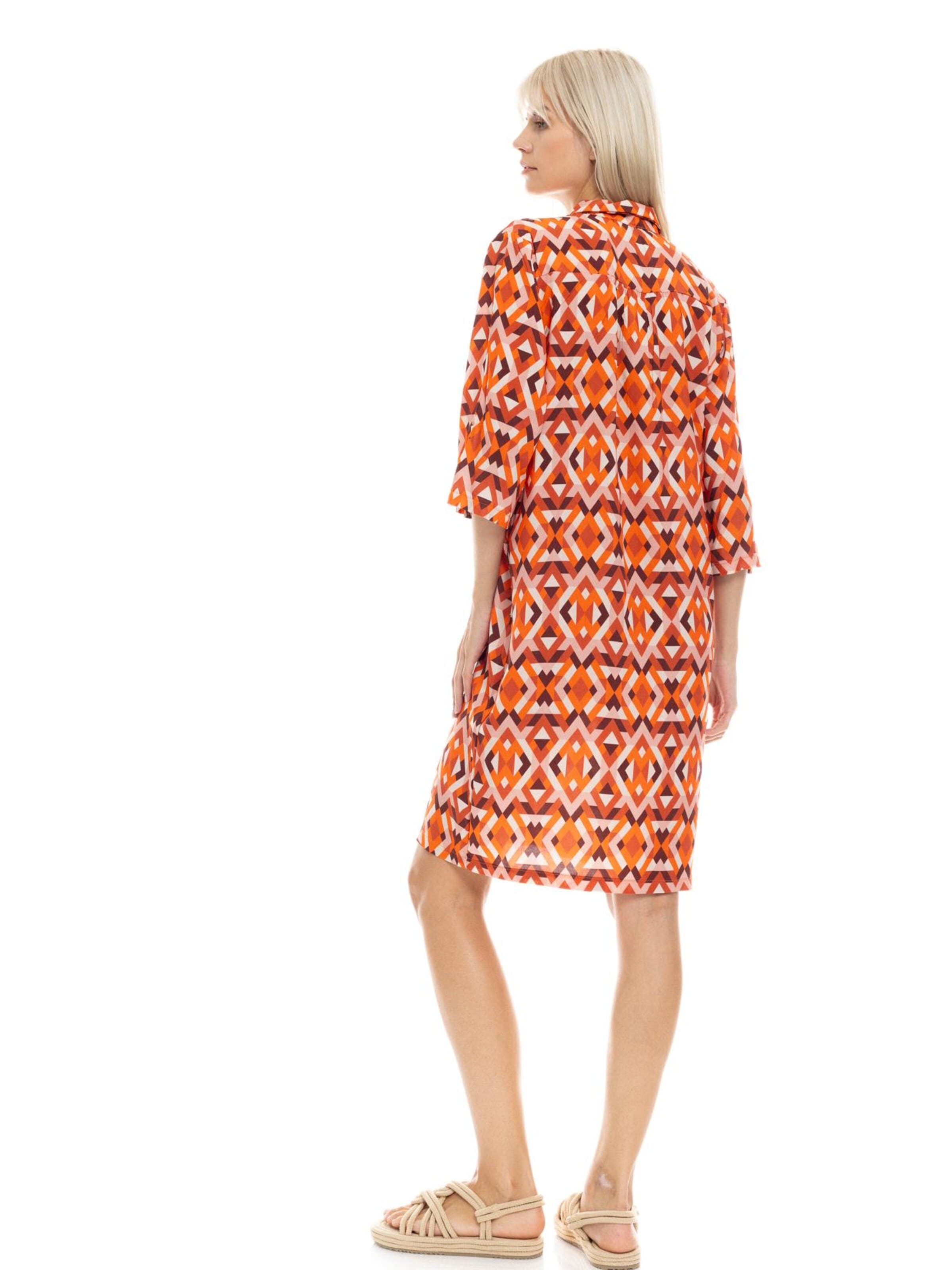 Pink Label Summer dress 'BEACHWEAR AZTEC' in Orange