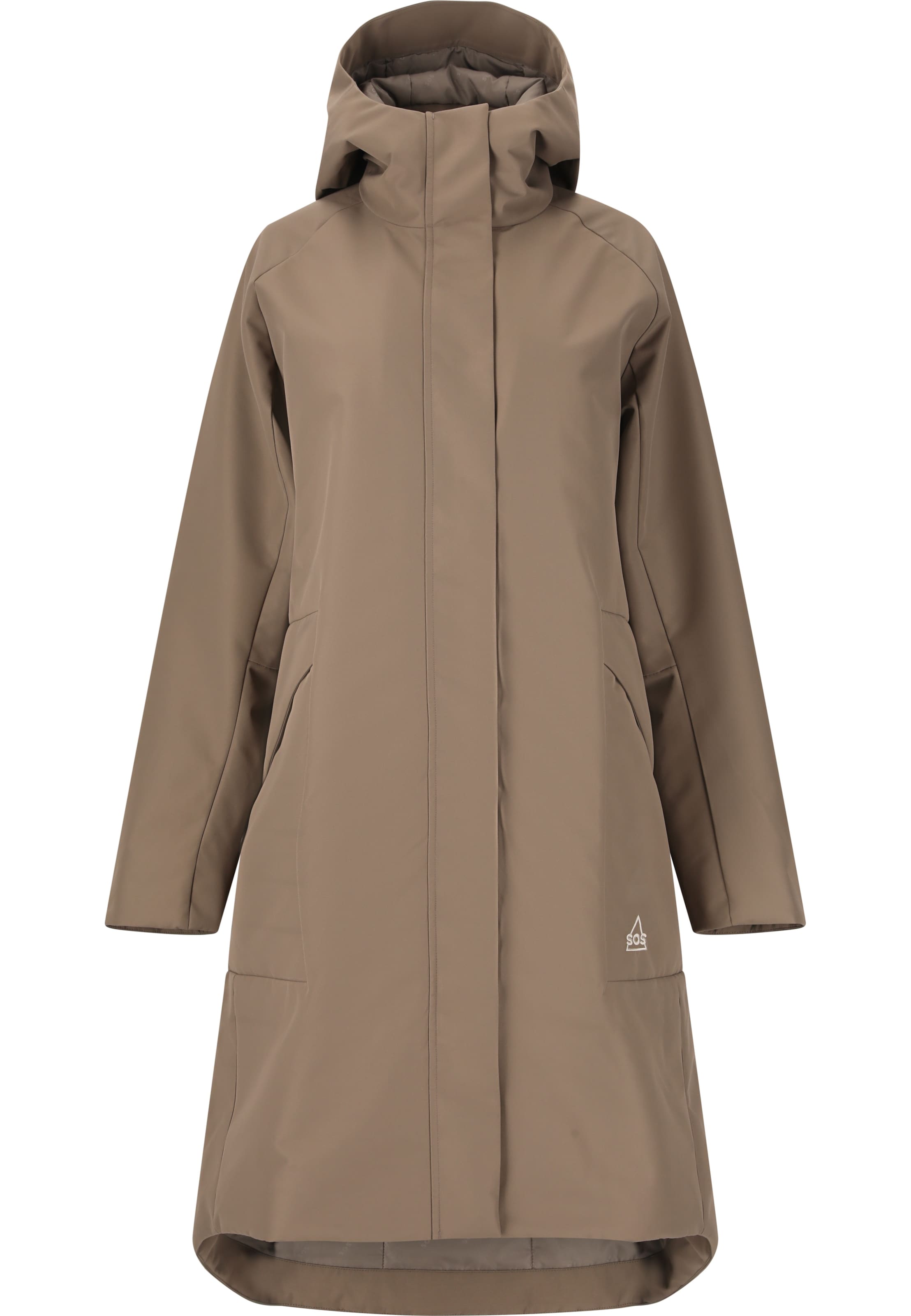 SOS Winter Jacket 'Trikora' in Brown: front