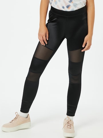 Urban Classics Skinny Leggings in Zwart: voorkant