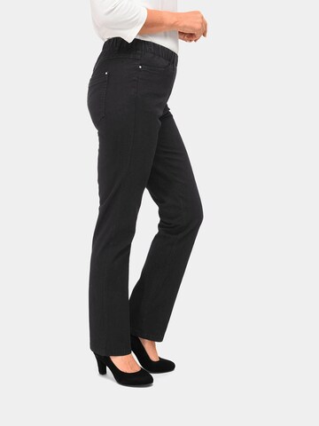 Goldner Regular Jeans 'Louisa' in Schwarz