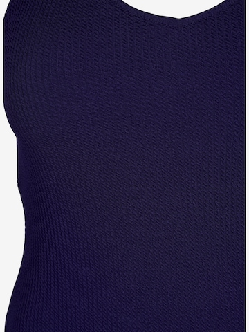 Swim by Zizzi T-shirt Swimsuit 'Dream' in Purple