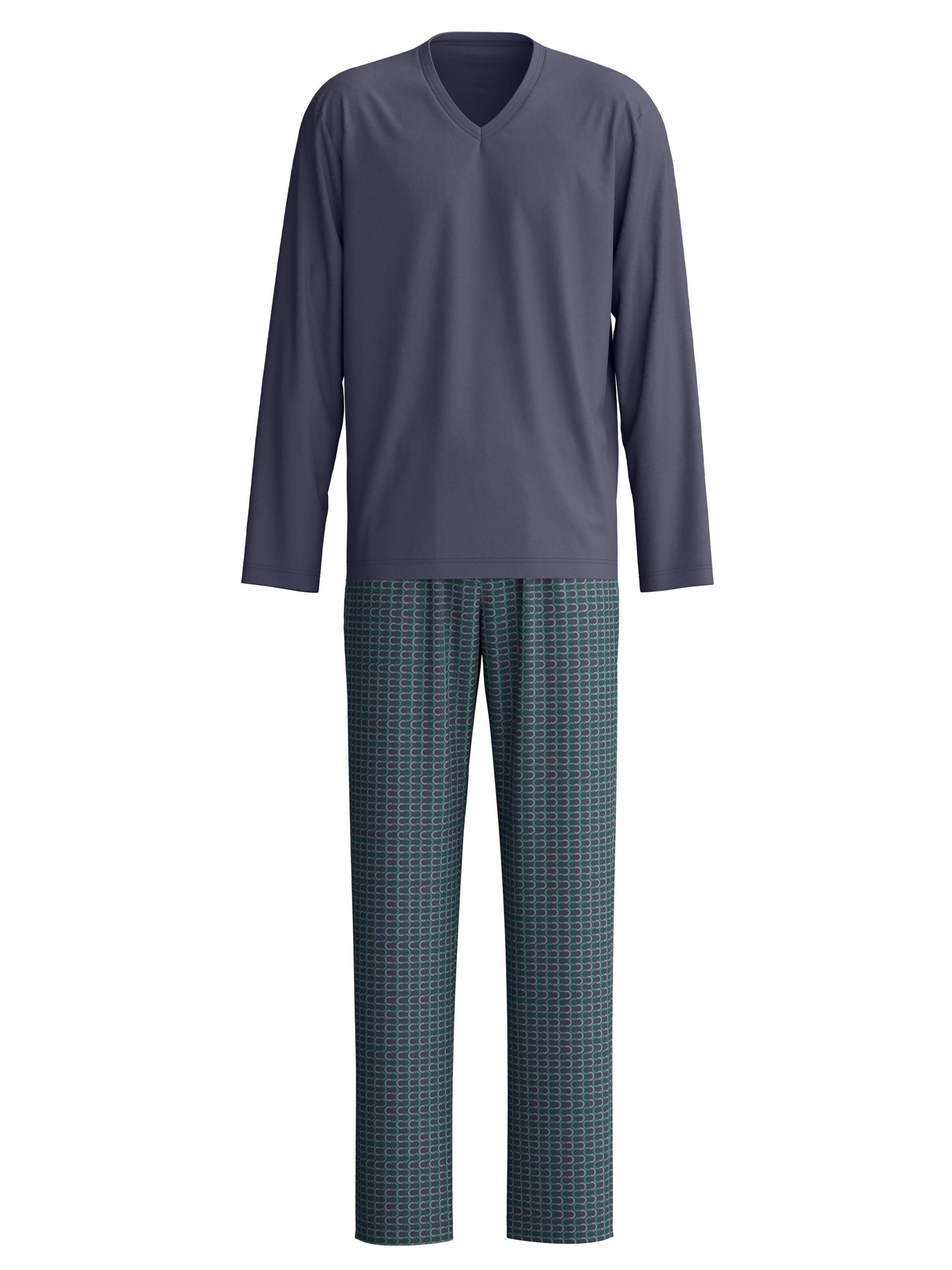CALIDA Pyjama long 'Cotton Special' en L/Regular en noir chiné, Vue avec produit