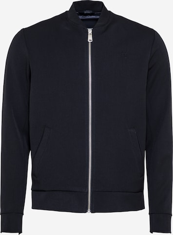 Les Deux Regular fit Zip-Up Hoodie in Blue: front