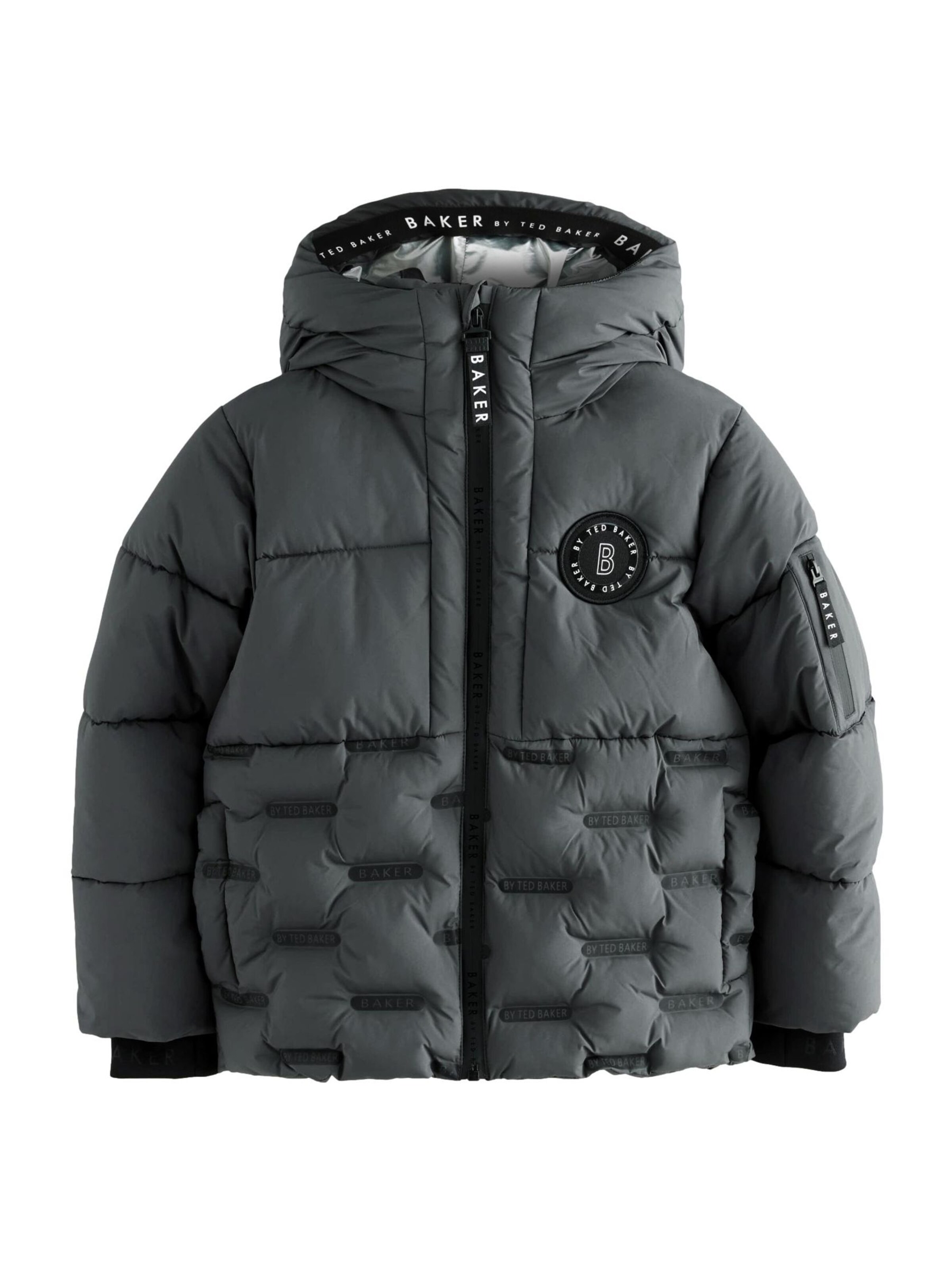 Baker by Ted Baker Преходно яке в сиво: отпред