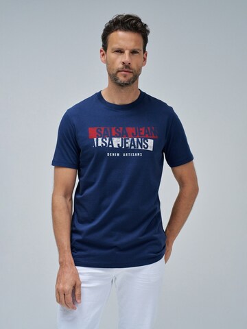 Salsa Jeans Shirt in Blauw: voorkant