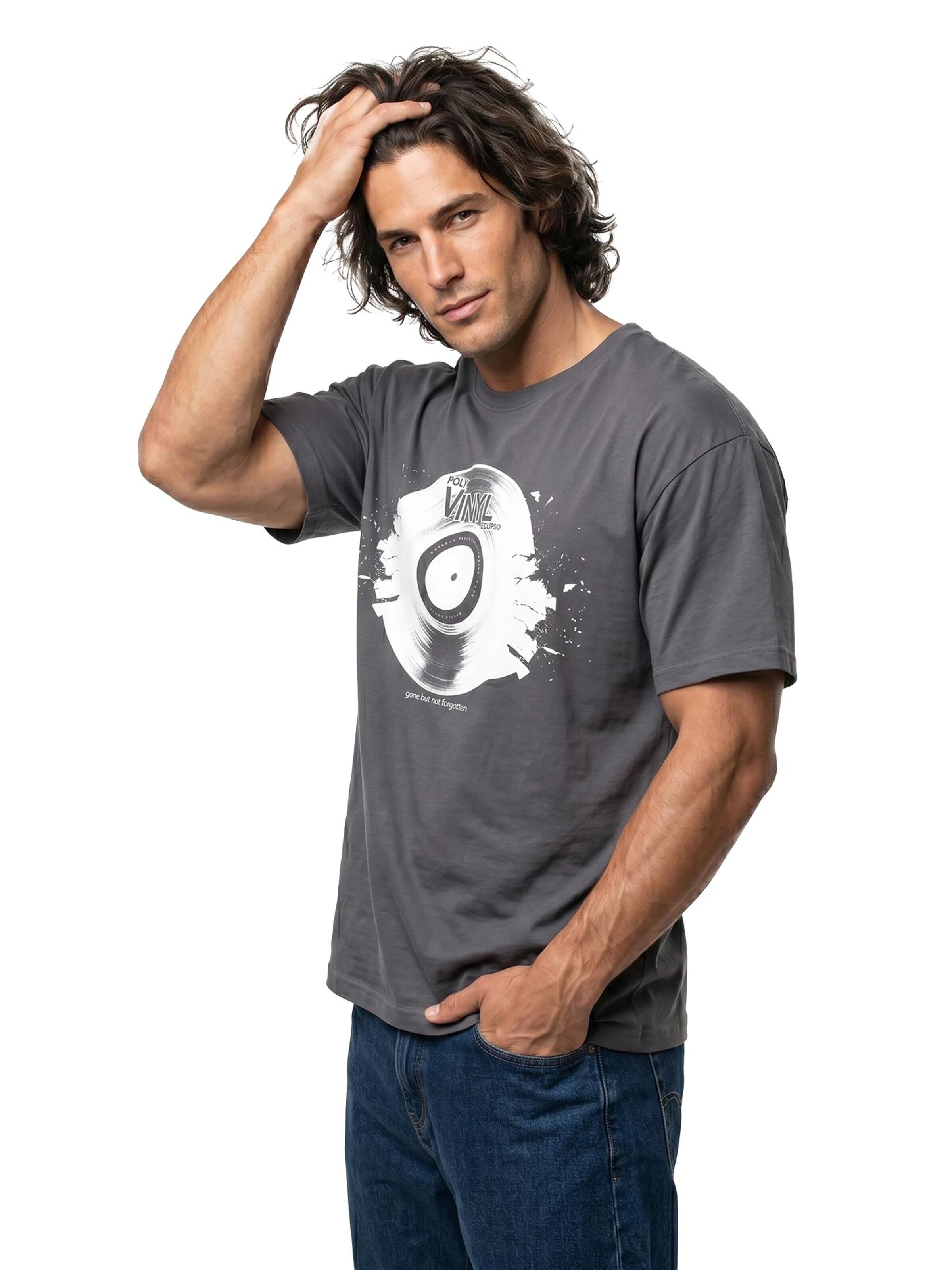 MAKAYA Shirt 'Vinyl' in Grey