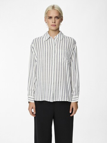 PIECES Bluse 'PCPia' i hvid: forside