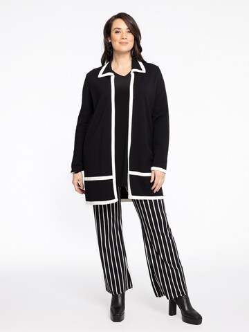 Yoek Knit Cardigan in Black