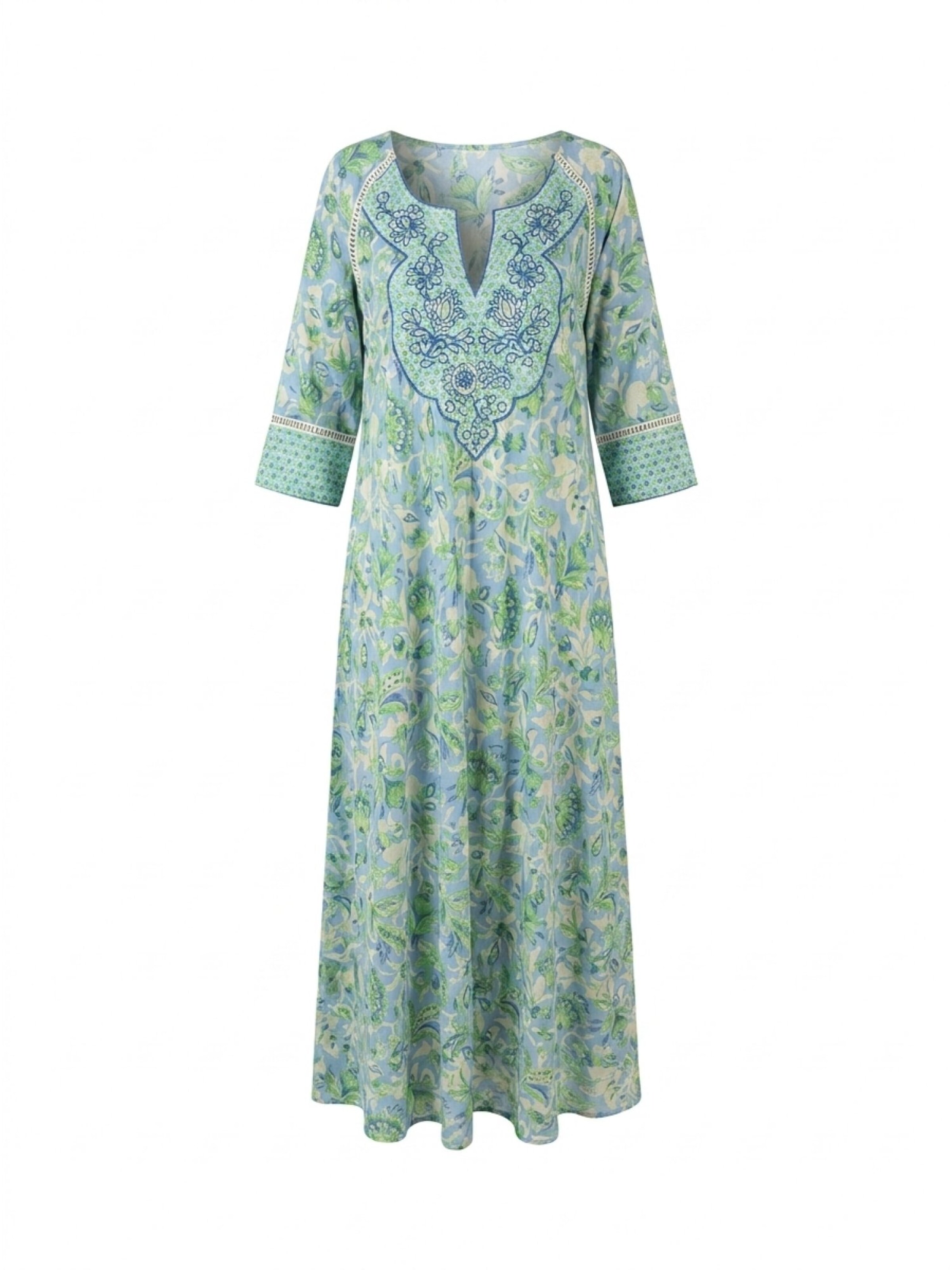 Miss June Vestido 'Robe Longue Mariana' en 36-38 en azul, Vista del producto