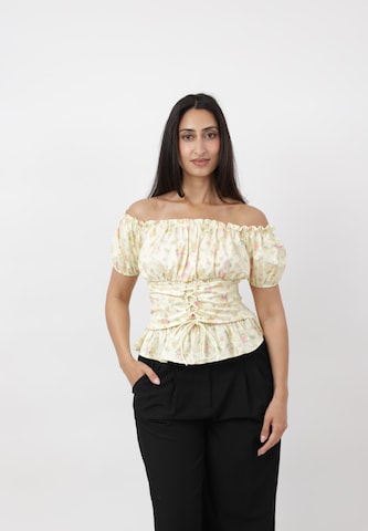Elara Blouse in Geel: voorkant
