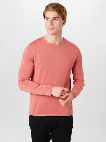 JACK & JONES Regular fit Πουλόβερ 'Leo' σε ροζ: μπροστά