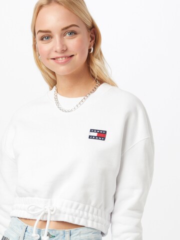 Tommy Jeans Mikina – bílá