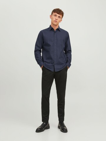 JACK & JONES Comfort fit Button Up Shirt 'BELFAST' in Blue