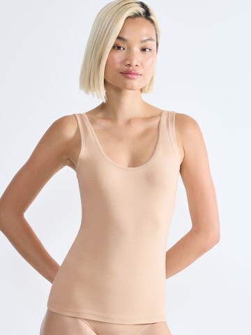 SLOGGI Tanktop ' Pure Comfort Tank Top ' in Beige: Vorderseite