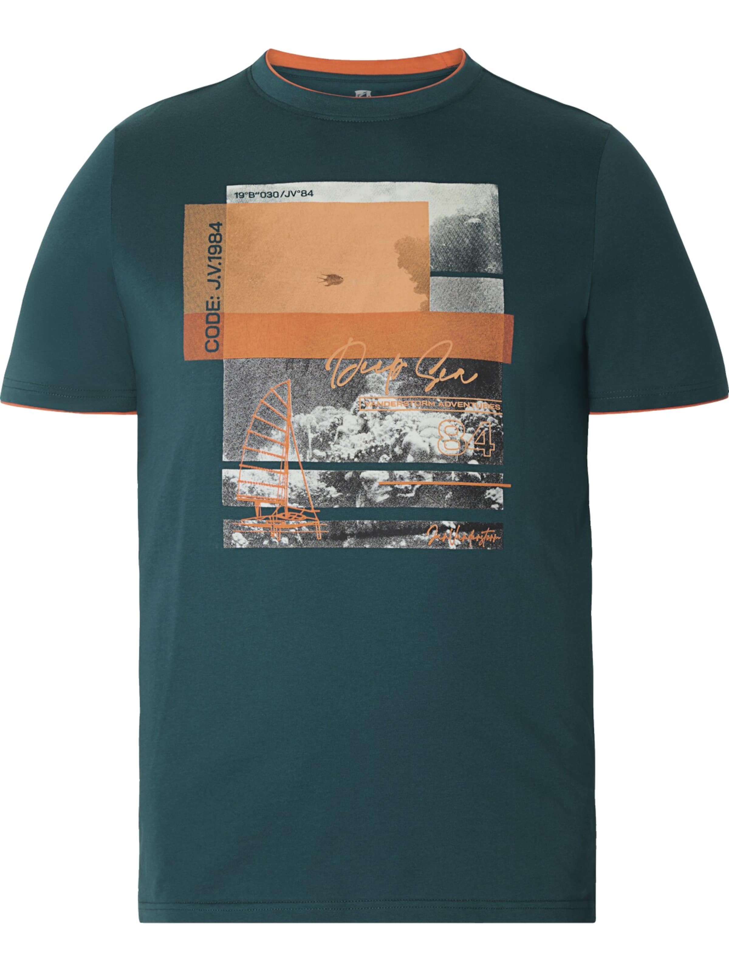 Jan Vanderstorm T-Shirt 'Hakejan' in Grün: Vorderseite