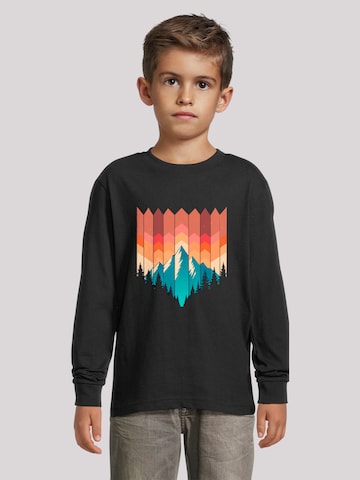 T-Shirt 'Berg Sonnenuntergang' F4NT4STIC en noir : devant