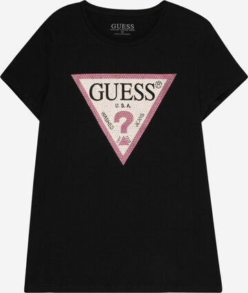 Tricou de la GUESS pe negru: față