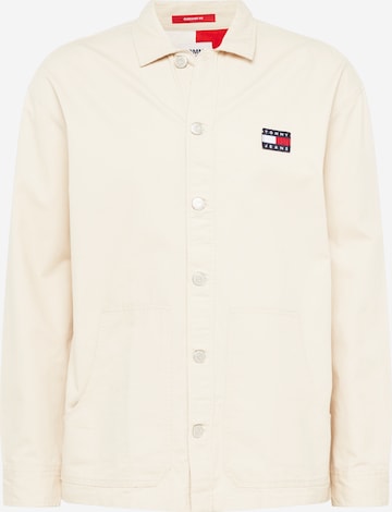 Tommy Jeans Button Up Shirt in Beige: front
