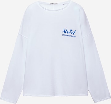 Tricou 'STWD' de la Pull&Bear pe albastru: față