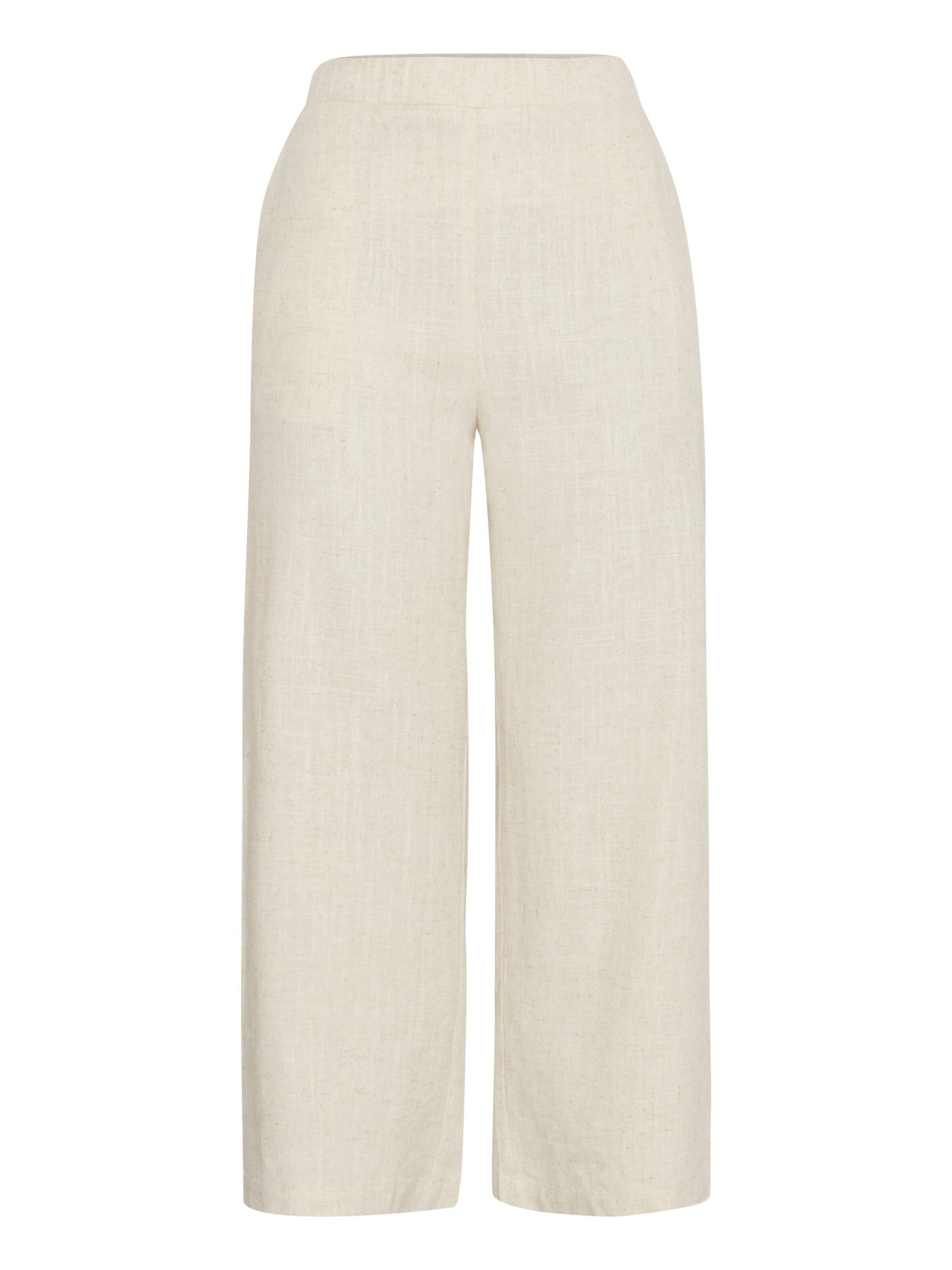Wide Leg Pantalon 'FRJuna' Fransa en beige : devant