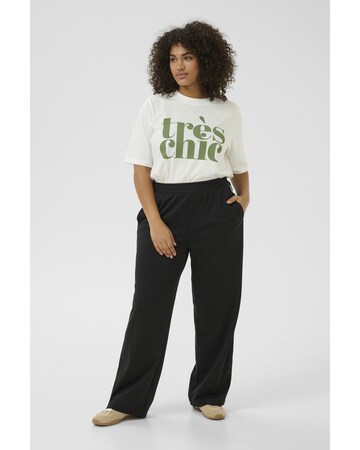 Wide Leg Pantalon 'Jenna ' KAFFE CURVE en noir