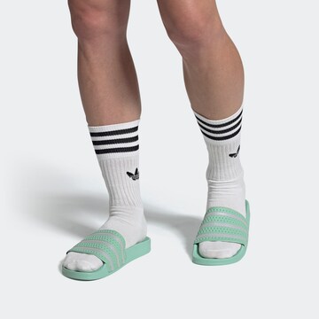 ADIDAS ORIGINALSNatikače s potpeticom 'Adilette' - plava boja: prednji dio