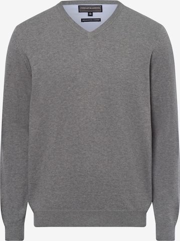 Pull-over Finshley & Harding en gris : devant