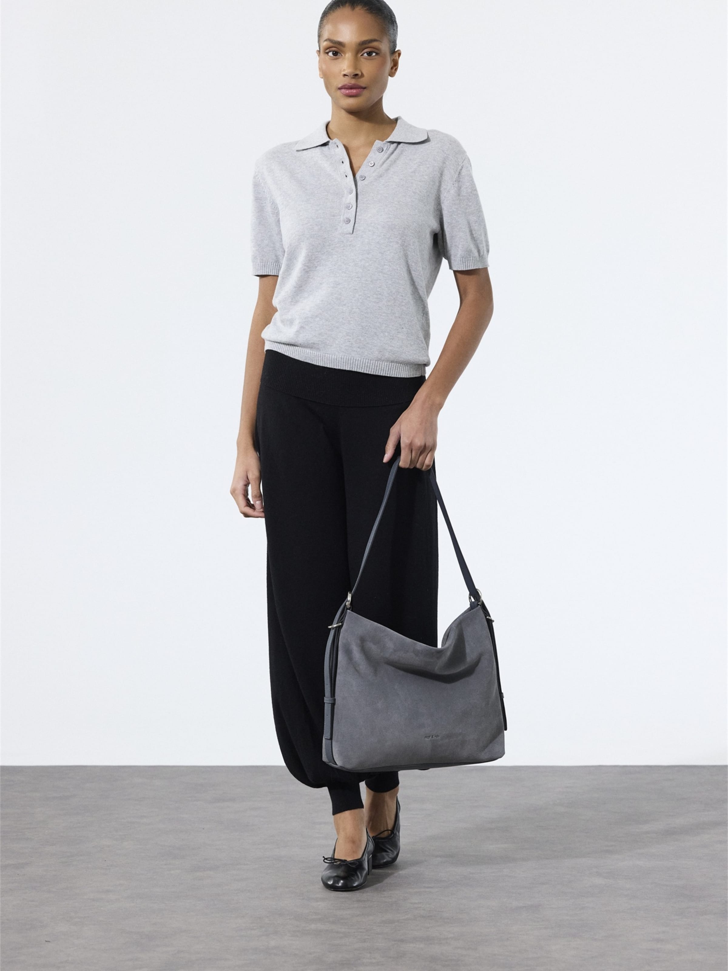 Nat&Nin Shoulder Bag ' MOREEN ' in Grey: front