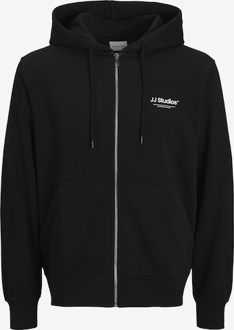 JACK & JONES - Sudadera con cremallera 'JJESoho' en negro: frente