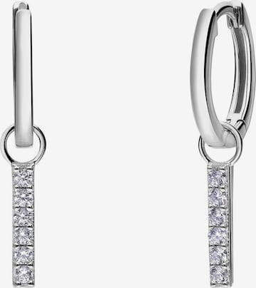 Lucardi Oorbellen 'Minimalistisch' in Zilver: voorkant