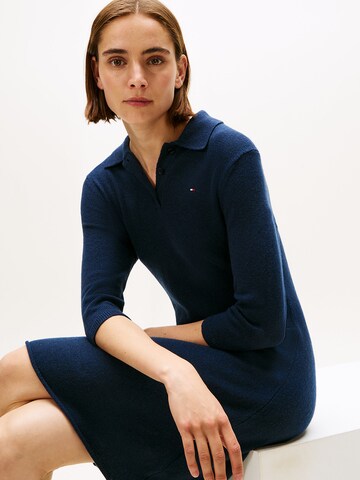 TOMMY HILFIGER Pletena obleka | modra barva: sprednja stran