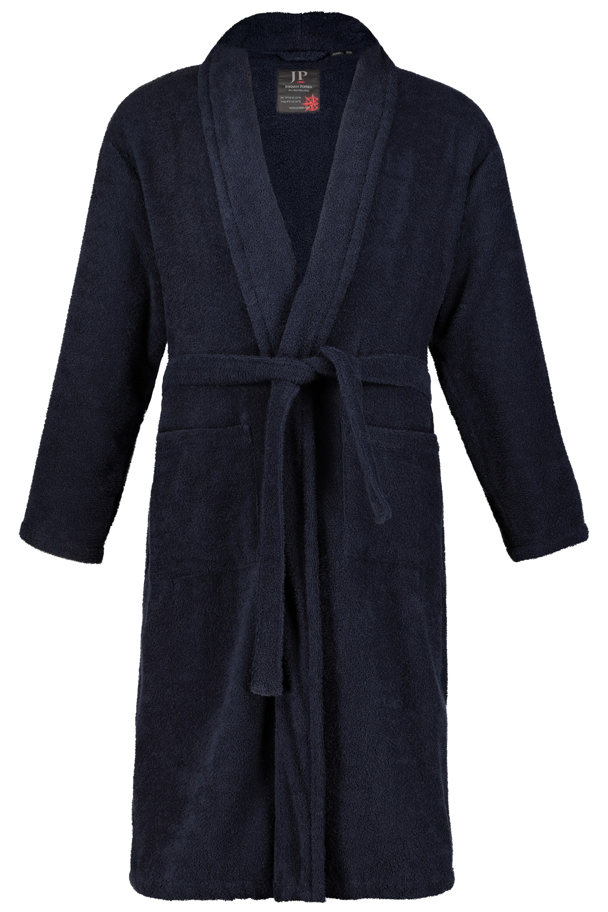 JP1880 Bademantel in Blau: Vorderseite