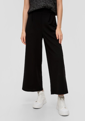 QS Wide leg Broek in Zwart