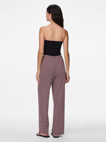 PIECES Loose fit Trousers 'PCSoffi' in Red