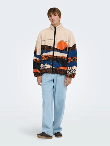 Only & Sons Флисовая куртка 'ONSADAM' в Бежевый