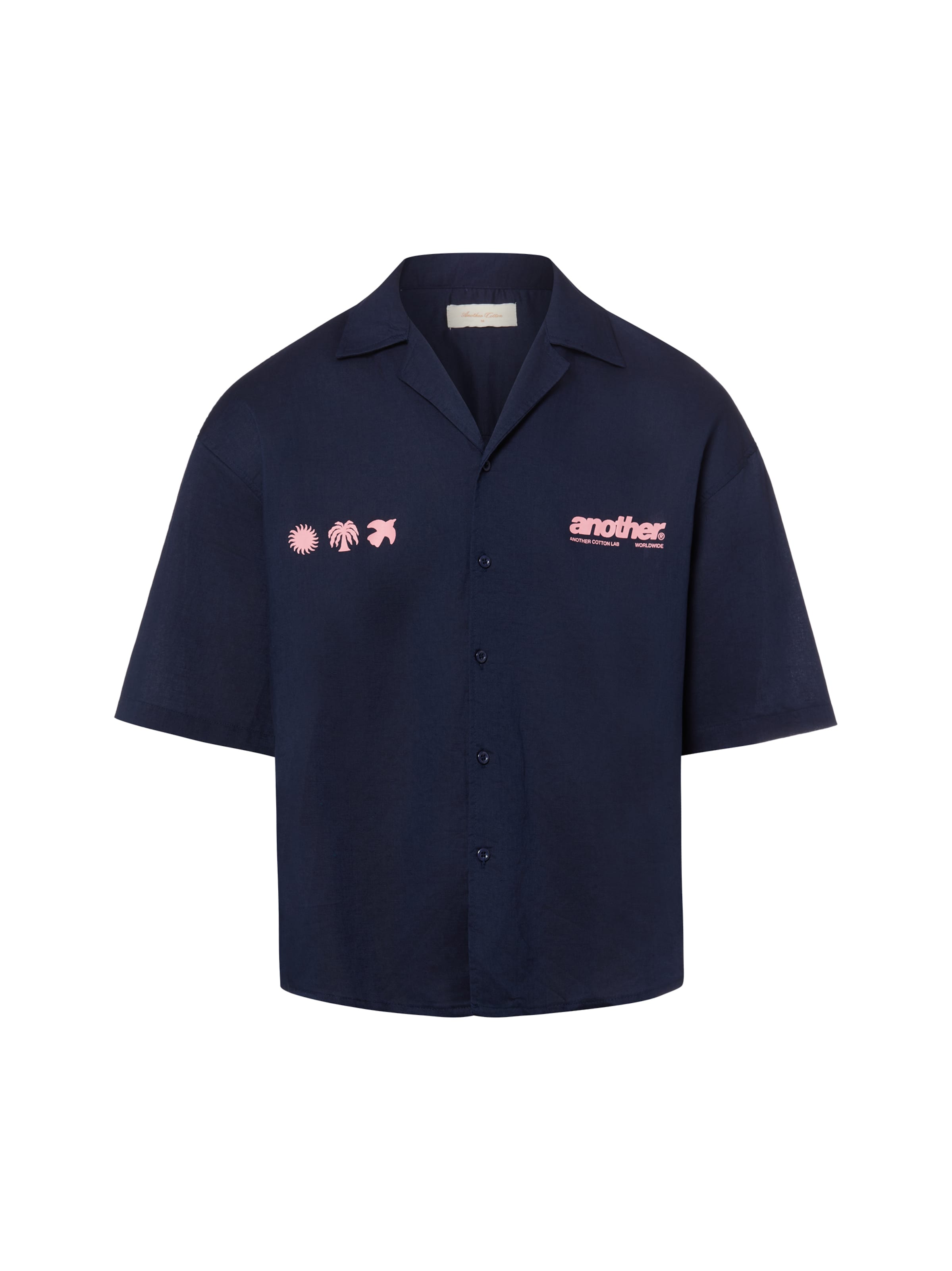 Another Cotton Lab Regular Fit Hemd in Blau: Vorderseite