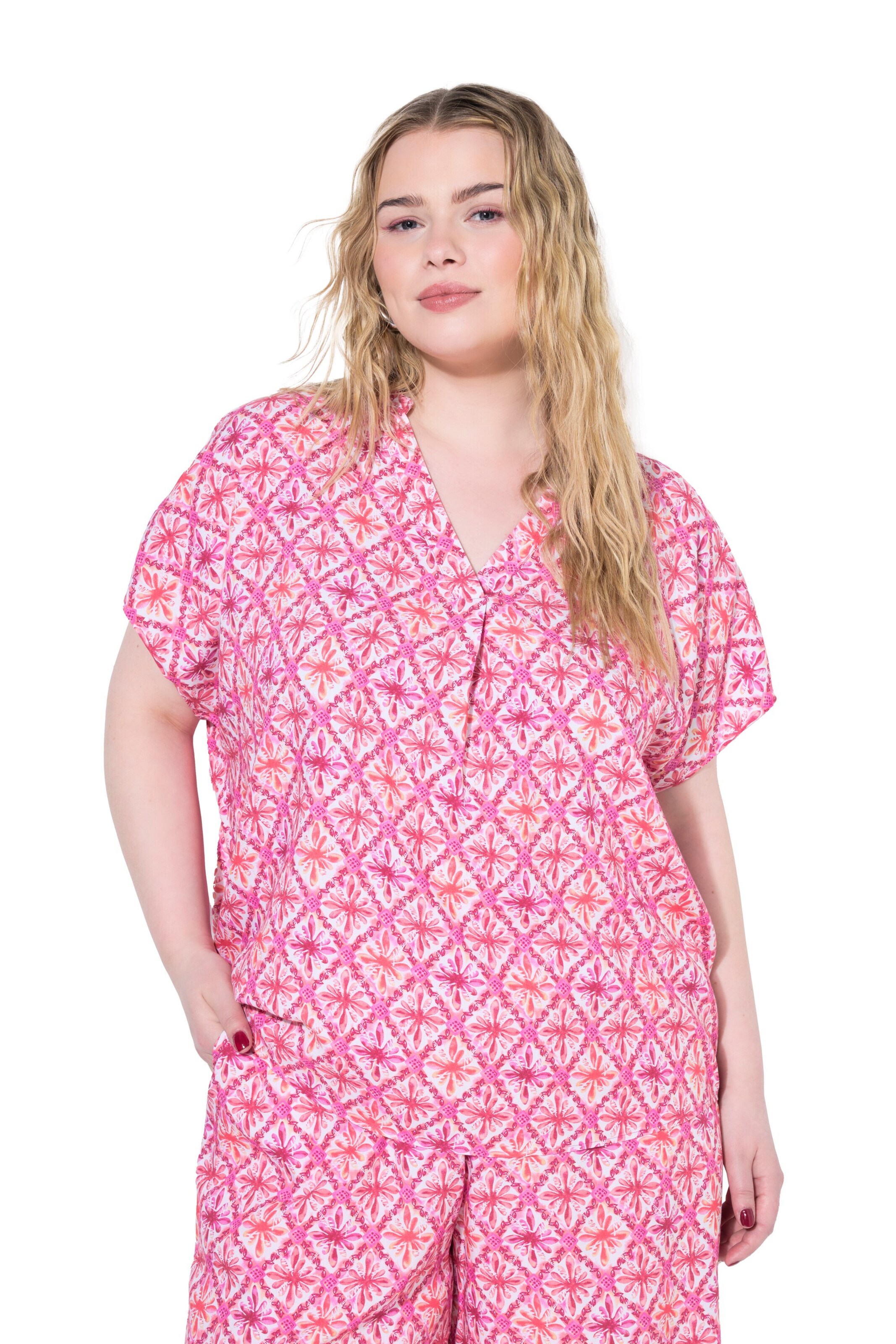 Studio Untold Blouse in Roze: voorkant