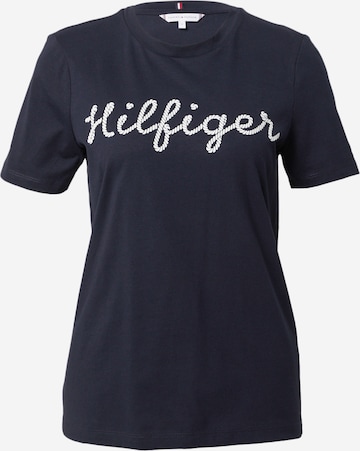 T-shirt TOMMY HILFIGER en bleu : devant