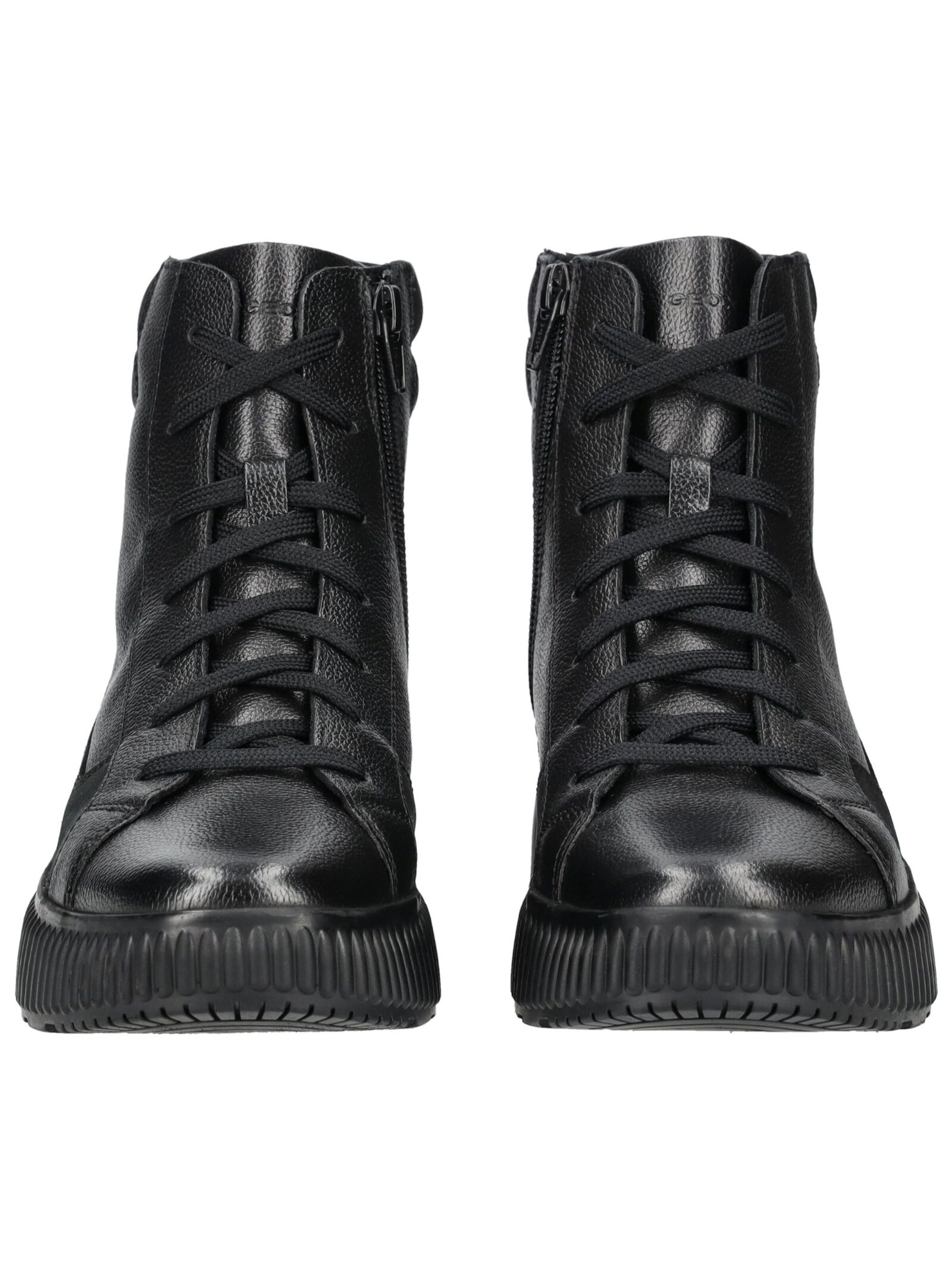 GEOX Schnürstiefelette in Schwarz