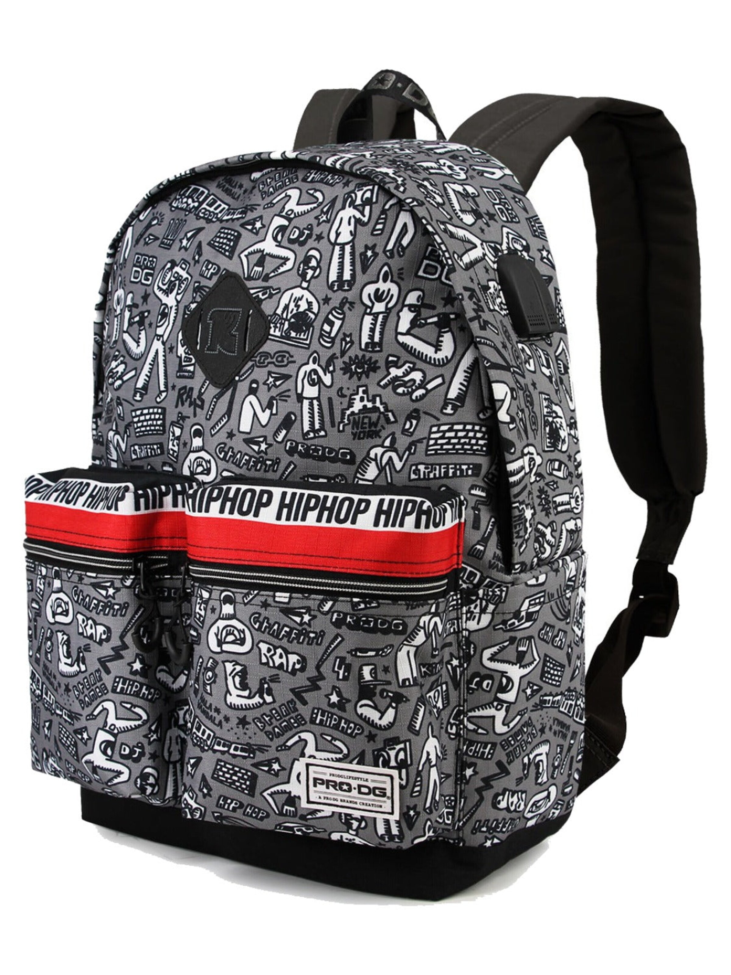 Sac à dos 'PRODG Rugzak Hip Hop Grijs Hoogte 44cm' PRODG en gris