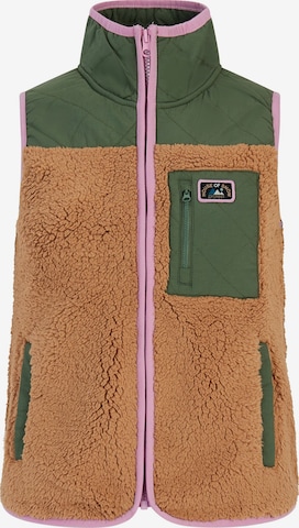 PROTEST Vest 'PRTTry' in Brown: front