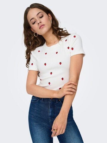 ONLY - Camiseta 'ONLFRUITY' en blanco