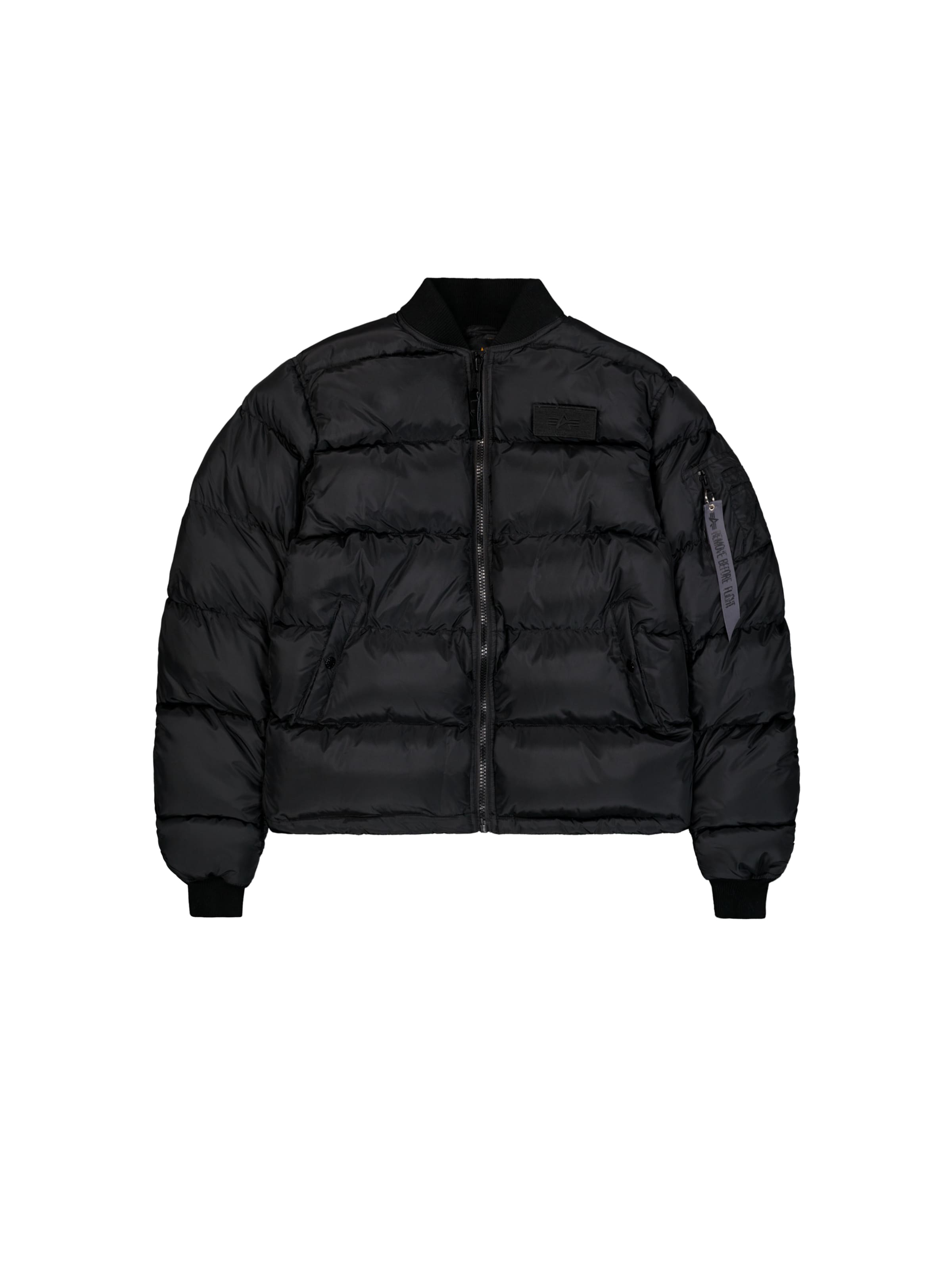 ALPHA INDUSTRIES Winter Jacket 'MA-1' in Black: front