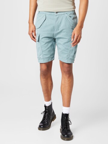 ALPHA INDUSTRIES Regular Cargobroek 'Airman' in Blauw: voorkant