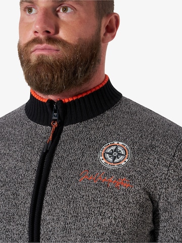 Jan Vanderstorm Strickjacke 'Hesar' in Grau