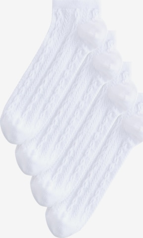 Next Къси чорапи в бяло: отпред
