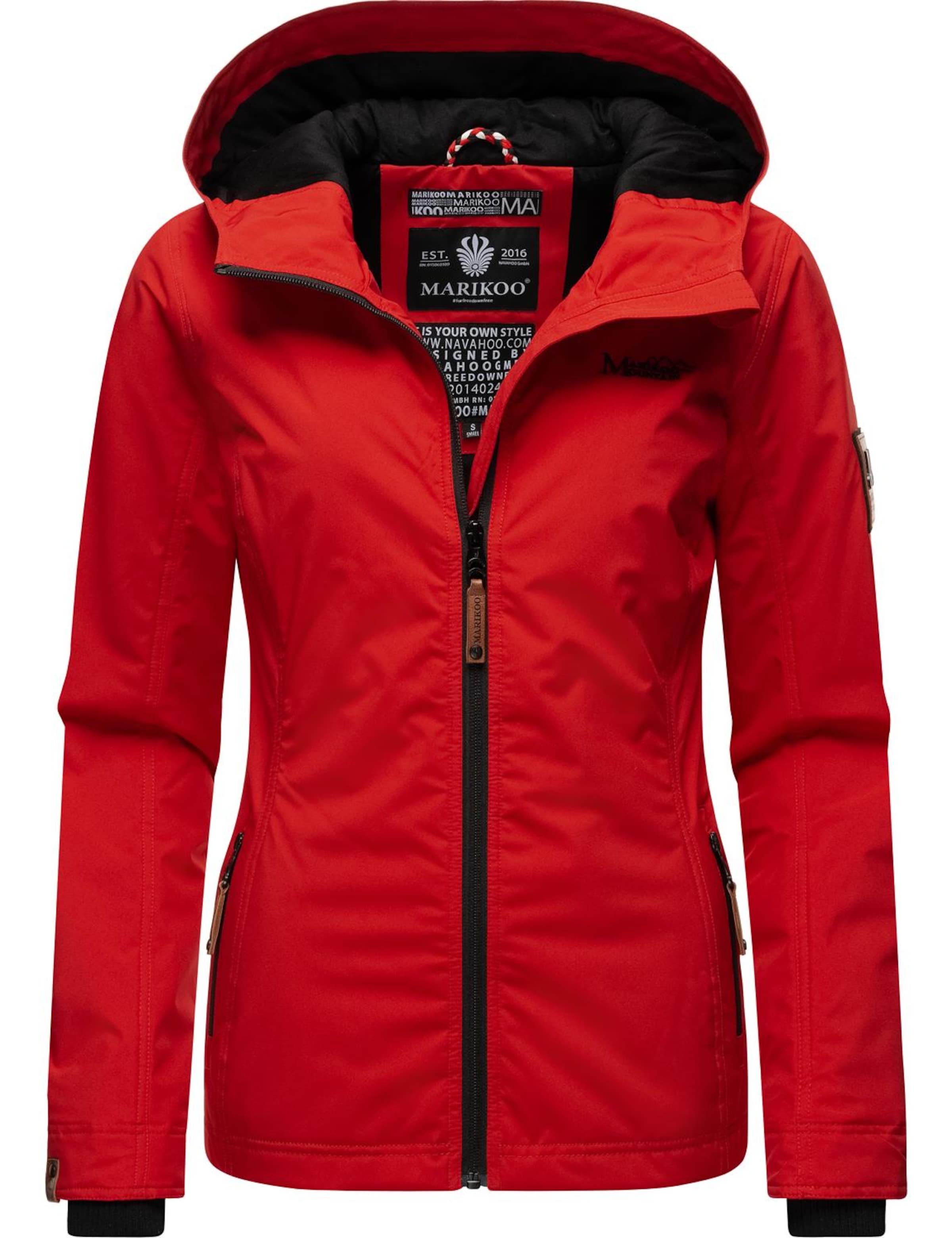 MARIKOO Демисезонная куртка 'Brombeere' в Красный: спереди