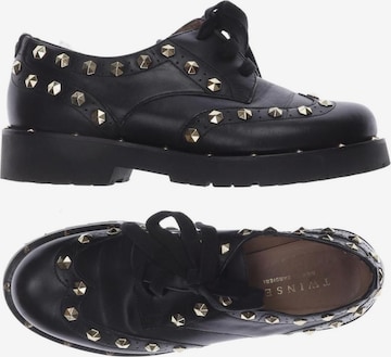 Twin Set Flats & Loafers in 39 in Black: front
