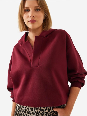 Bianco Lucci Sweatshirt in Rood